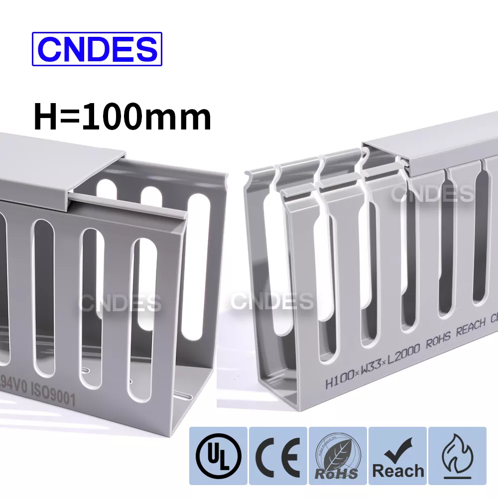 100mm उचाइ खुला स्लट PVC घेरा तारिङ डक्ट