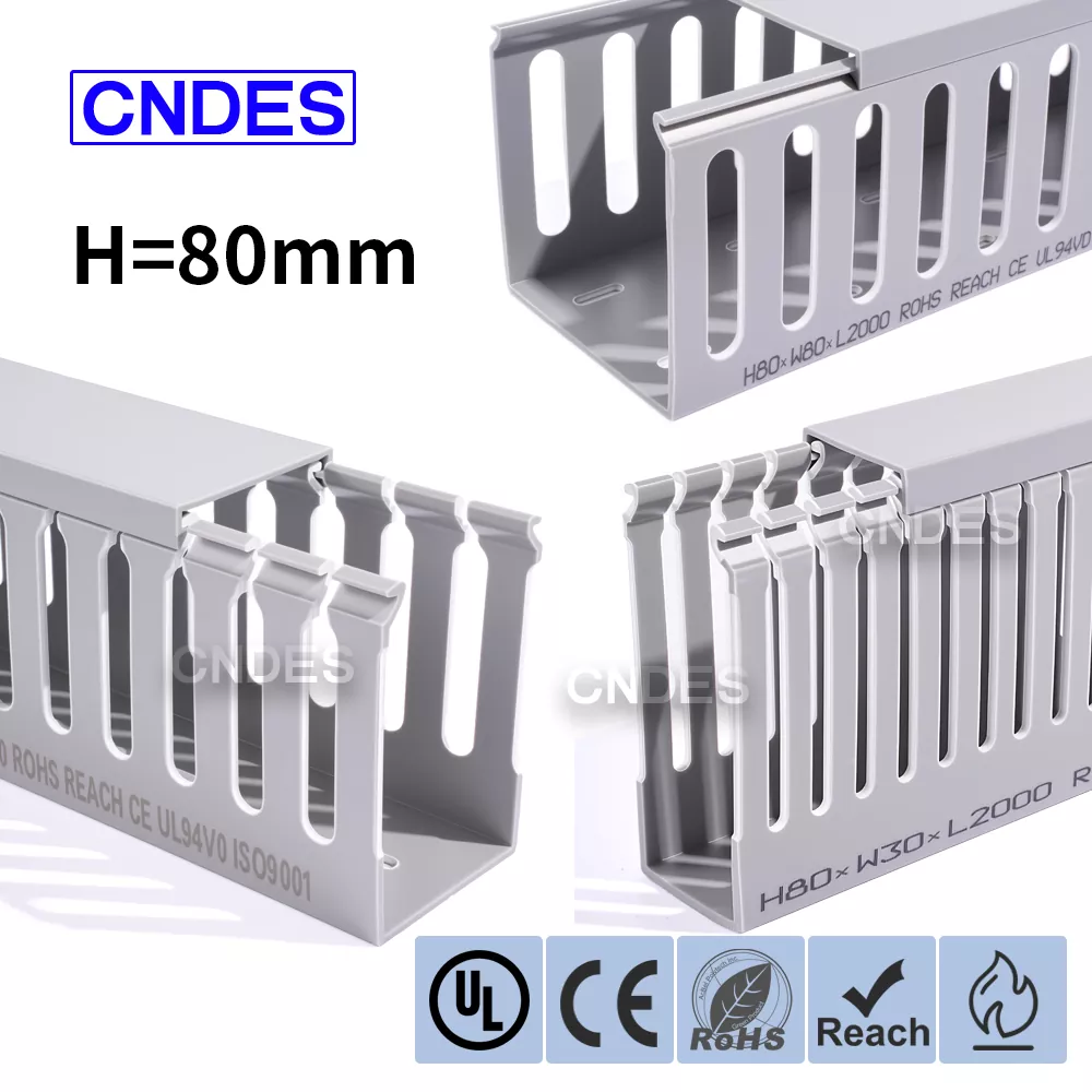 80 उचाइ स्लटेड PVC स्वचालन केबल डक्ट