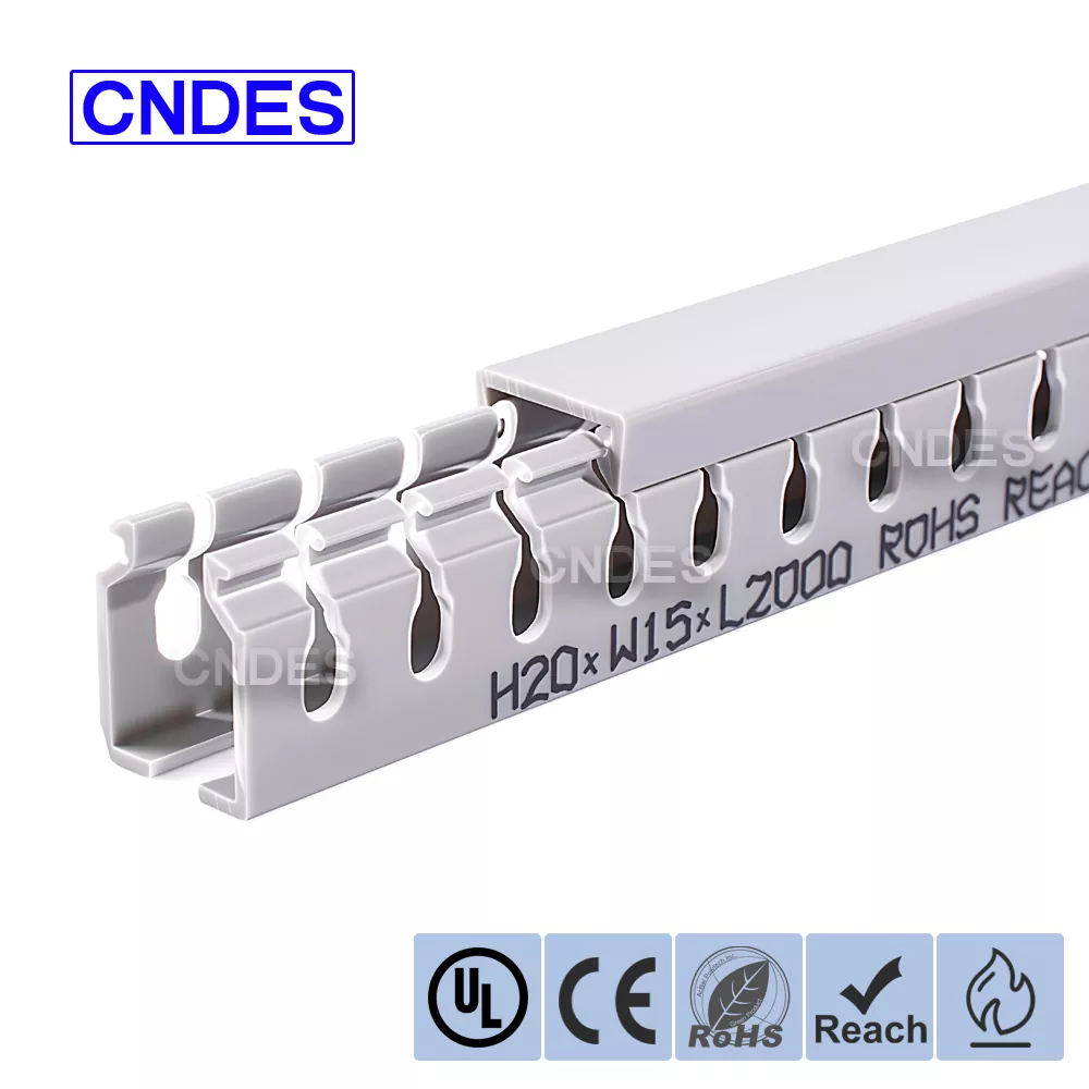 20mm उचाइ स्लटेड PVC इलेक्ट्रिकल तार डक्ट