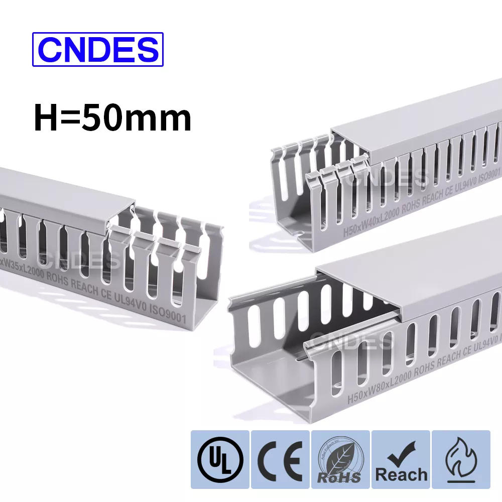 50mm उचाइ स्लटेड PVC प्यानल तारिङ डक्ट