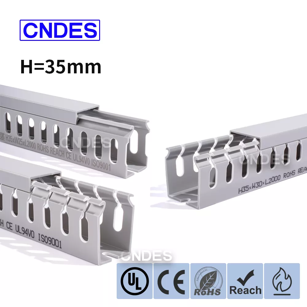 35mm उचाइ स्लटेड PVC तार रूटिङ डक्ट